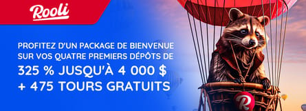 Bonus de bienvenue Rooli Casino