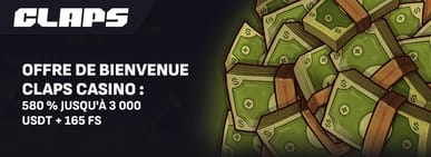 Le bonus de bienvenue claps casino