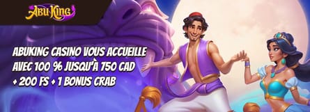 Offre de bienvenue Abuking Casino