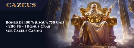 Bonus de bienvenue Cazeus Casino