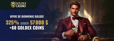 le bonus de bienvenue Goldex Casino