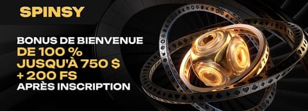 Bonus de bienvenue Spinsy Casino