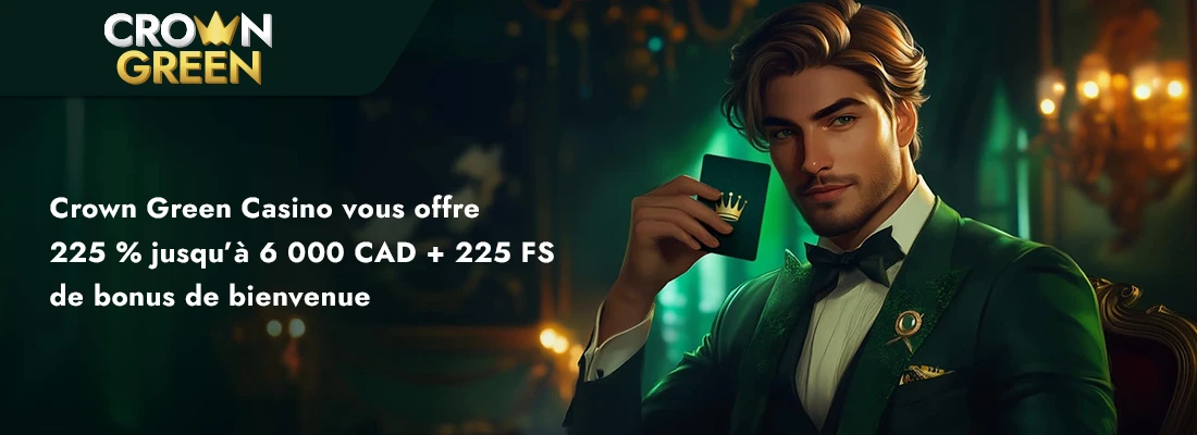 Le bonus de bienvenue crowngreen casino