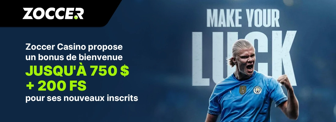 Le bonus de bienvenue zoccer casino